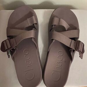 Chaco Purple Slide Sandals Adjustable Straps Contoured Footbed